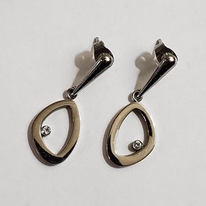 SteelX Stainless Steel Drop Earrings Crystal